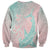 Baby Pink Gradient Polynesia Sweatshirt Hawaiian Tribal Hammerhead Shark Tattoo