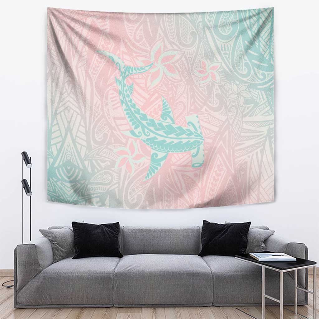 Baby Pink Gradient Polynesia Tapestry Hawaiian Tribal Hammerhead Shark Tattoo LT14 Baby Pink - Polynesian Pride