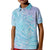 Baby Blue Gradient Polynesia Kid Polo Shirt Hawaiian Tribal Hammerhead Shark Tattoo
