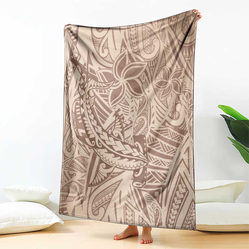 Pink Gradient Polynesia Blanket Hawaiian Tribal Hammerhead Shark Tattoo