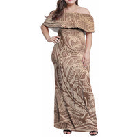 Pink Gradient Polynesia Family Matching Off Shoulder Maxi Dress and Hawaiian Shirt Hawaiian Tribal Hammerhead Shark Tattoo