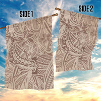 Pink Gradient Polynesia Garden Flag Hawaiian Tribal Hammerhead Shark Tattoo