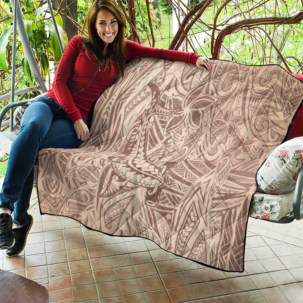 Pink Gradient Polynesia Quilt Hawaiian Tribal Hammerhead Shark Tattoo