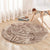 Pink Gradient Polynesia Round Carpet Hawaiian Tribal Hammerhead Shark Tattoo