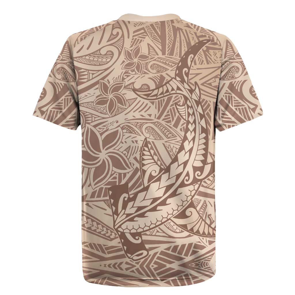 Pink Gradient Polynesia Rugby Jersey Hawaiian Tribal Hammerhead Shark Tattoo