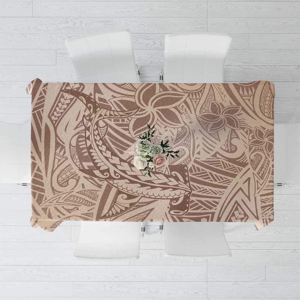 Pastel Brown Polynesia Tablecloth Hawaiian Tribal Hammerhead Shark Tattoo LT14 Pastel Brown - Polynesian Pride