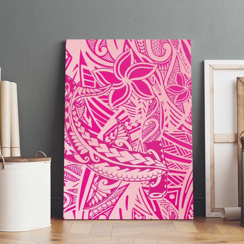 Beige Gradient Polynesia Canvas Wall Art Hawaiian Tribal Hammerhead Shark Tattoo