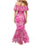 Beige Gradient Polynesia Family Matching Mermaid Dress and Hawaiian Shirt Hawaiian Tribal Hammerhead Shark Tattoo