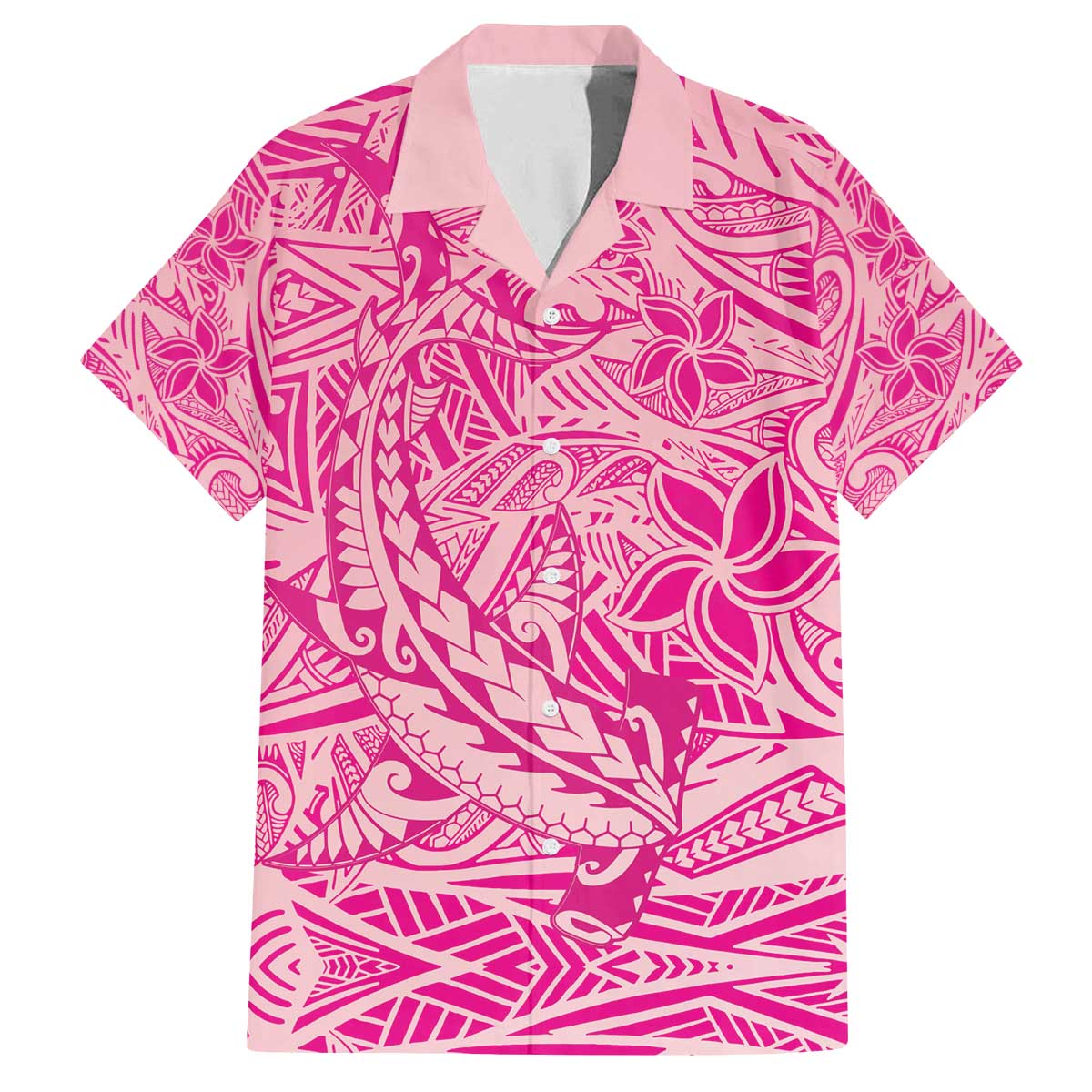 Beige Gradient Polynesia Family Matching Off The Shoulder Long Sleeve Dress and Hawaiian Shirt Hawaiian Tribal Hammerhead Shark Tattoo LT14 Dad's Shirt - Short Sleeve Beige - Polynesian Pride