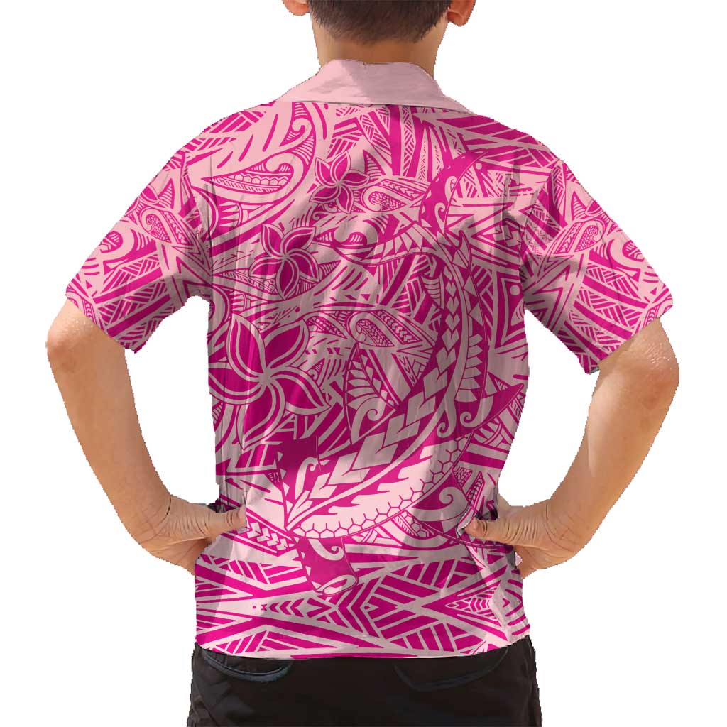 Beige Gradient Polynesia Family Matching Summer Maxi Dress and Hawaiian Shirt Hawaiian Tribal Hammerhead Shark Tattoo LT14 - Polynesian Pride