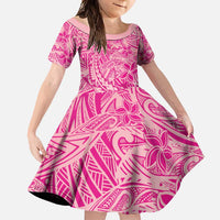 Beige Gradient Polynesia Family Matching Summer Maxi Dress and Hawaiian Shirt Hawaiian Tribal Hammerhead Shark Tattoo LT14 Daughter's Dress Beige - Polynesian Pride