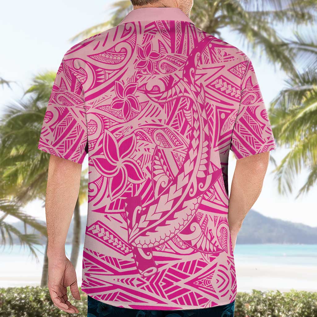 Beige Gradient Polynesia Hawaiian Shirt Hawaiian Tribal Hammerhead Shark Tattoo