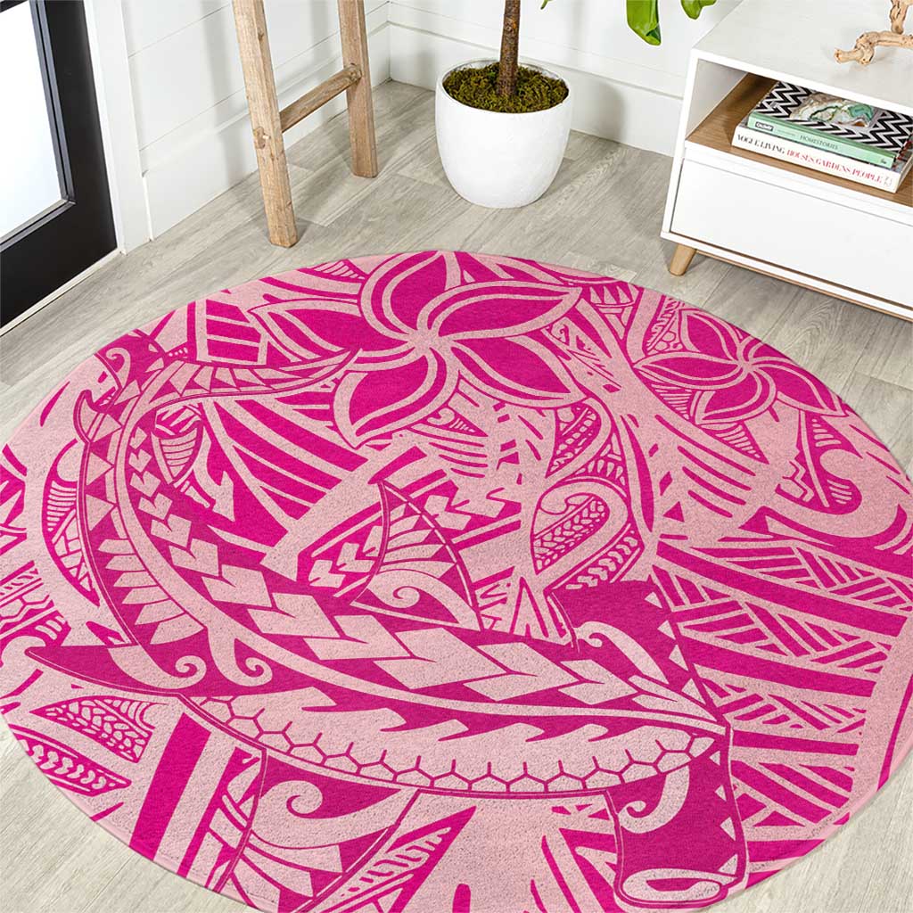 Beige Gradient Polynesia Round Carpet Hawaiian Tribal Hammerhead Shark Tattoo LT14 Beige - Polynesian Pride