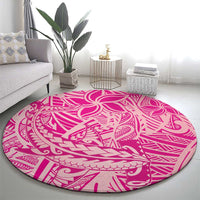 Beige Gradient Polynesia Round Carpet Hawaiian Tribal Hammerhead Shark Tattoo LT14 - Polynesian Pride