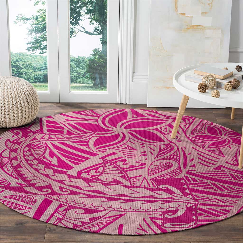 Beige Gradient Polynesia Round Carpet Hawaiian Tribal Hammerhead Shark Tattoo LT14 - Polynesian Pride