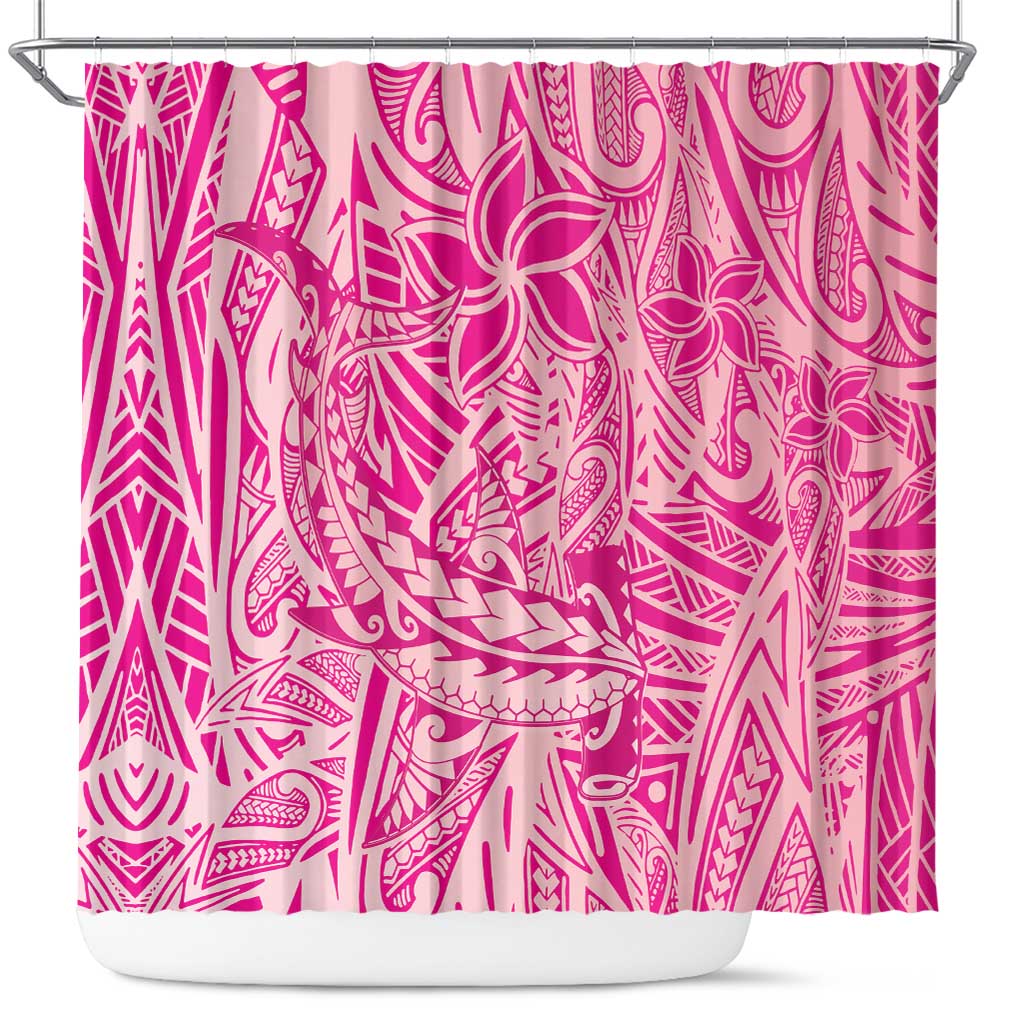 Beige Gradient Polynesia Shower Curtain Hawaiian Tribal Hammerhead Shark Tattoo LT14 Beige - Polynesian Pride
