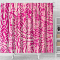 Beige Gradient Polynesia Shower Curtain Hawaiian Tribal Hammerhead Shark Tattoo