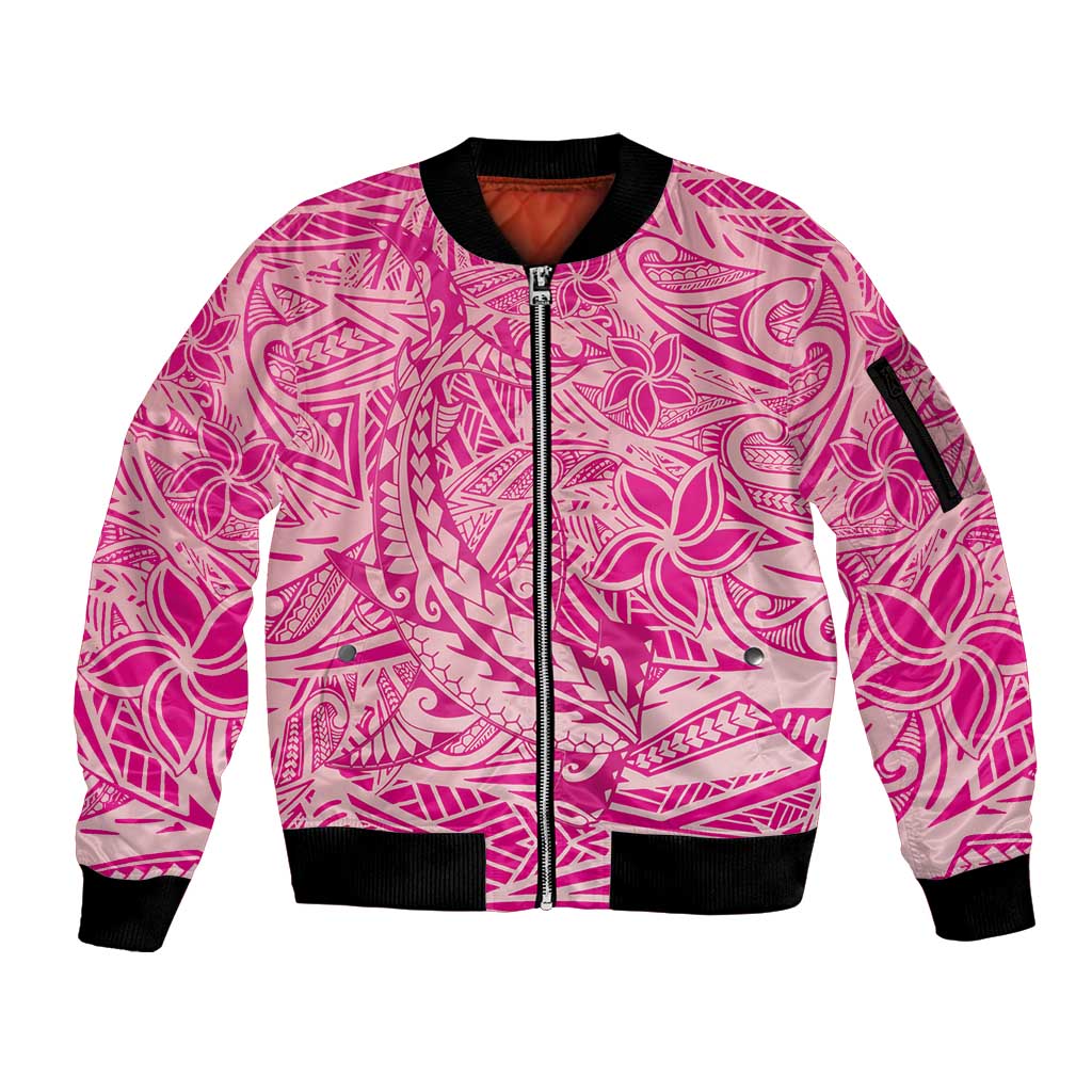 Beige Gradient Polynesia Sleeve Zip Bomber Jacket Hawaiian Tribal Hammerhead Shark Tattoo LT14 Unisex Beige - Polynesian Pride