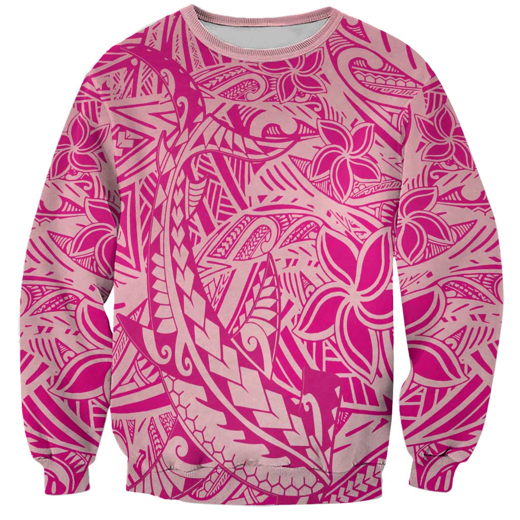 Beige Gradient Polynesia Sweatshirt Hawaiian Tribal Hammerhead Shark Tattoo