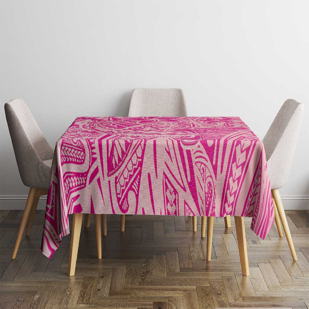 Beige Gradient Polynesia Tablecloth Hawaiian Tribal Hammerhead Shark Tattoo