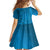 Blue Gradient Polynesia Family Matching Summer Maxi Dress and Hawaiian Shirt Hawaiian Tribal Hammerhead Shark Tattoo