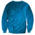 Blue Gradient Polynesia Sweatshirt Hawaiian Tribal Hammerhead Shark Tattoo