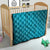 Dark Cyan Gradient Polynesia Quilt Hawaiian Tribal Hammerhead Shark Tattoo