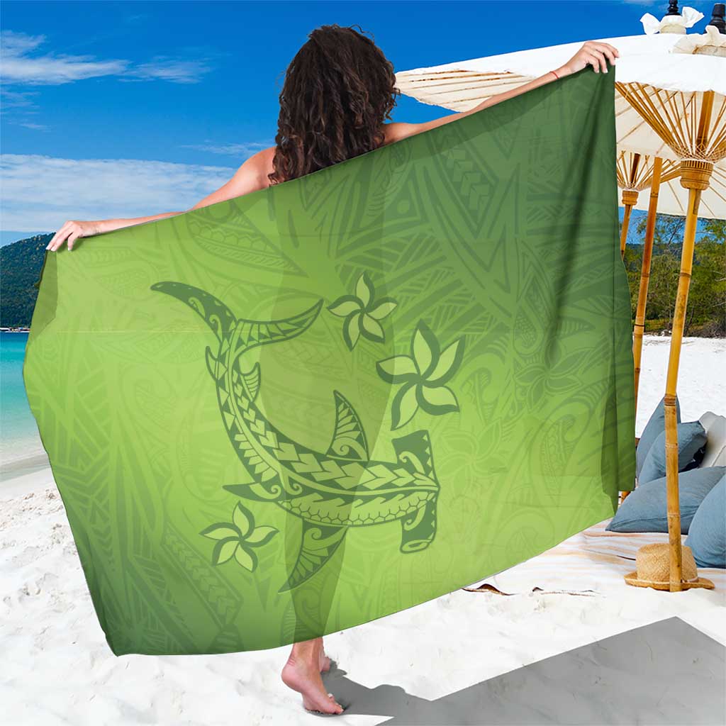 Green Gradient Polynesia Sarong Hawaiian Tribal Hammerhead Shark Tattoo LT14 One Size 44 x 66 inches Green - Polynesian Pride