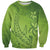 Green Gradient Polynesia Sweatshirt Hawaiian Tribal Hammerhead Shark Tattoo
