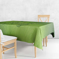 Green Gradient Polynesia Tablecloth Hawaiian Tribal Hammerhead Shark Tattoo