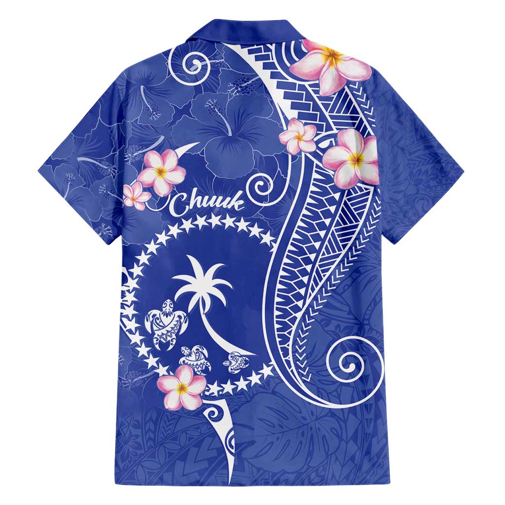 FSM Chuuk Constitution Day Family Matching Short Sleeve Bodycon Dress and Hawaiian Shirt Frangipani Flowers Polynesian Curves Style LT14 - Polynesian Pride