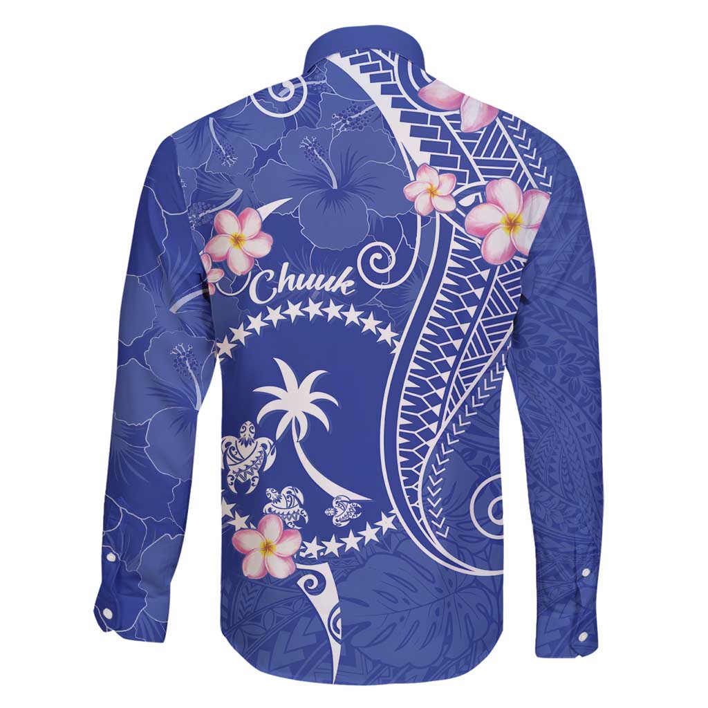 FSM Chuuk Constitution Day Family Matching Summer Maxi Dress and Hawaiian Shirt Frangipani Flowers Polynesian Curves Style LT14 - Polynesian Pride