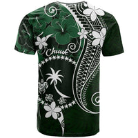 FSM Chuuk T Shirt Turtle Tropical Flowers Polynesian - Green LT14 - Polynesian Pride