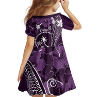 FSM Chuuk Family Matching Summer Maxi Dress and Hawaiian Shirt Turtle Tropical Flowers Polynesian - Purple LT14 - Polynesian Pride