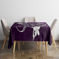 FSM Chuuk Tablecloth Turtle Tropical Flowers Polynesian - Purple