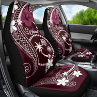 FSM Chuuk Car Seat Cover Turtle Tropical Flowers Polynesian - Pink