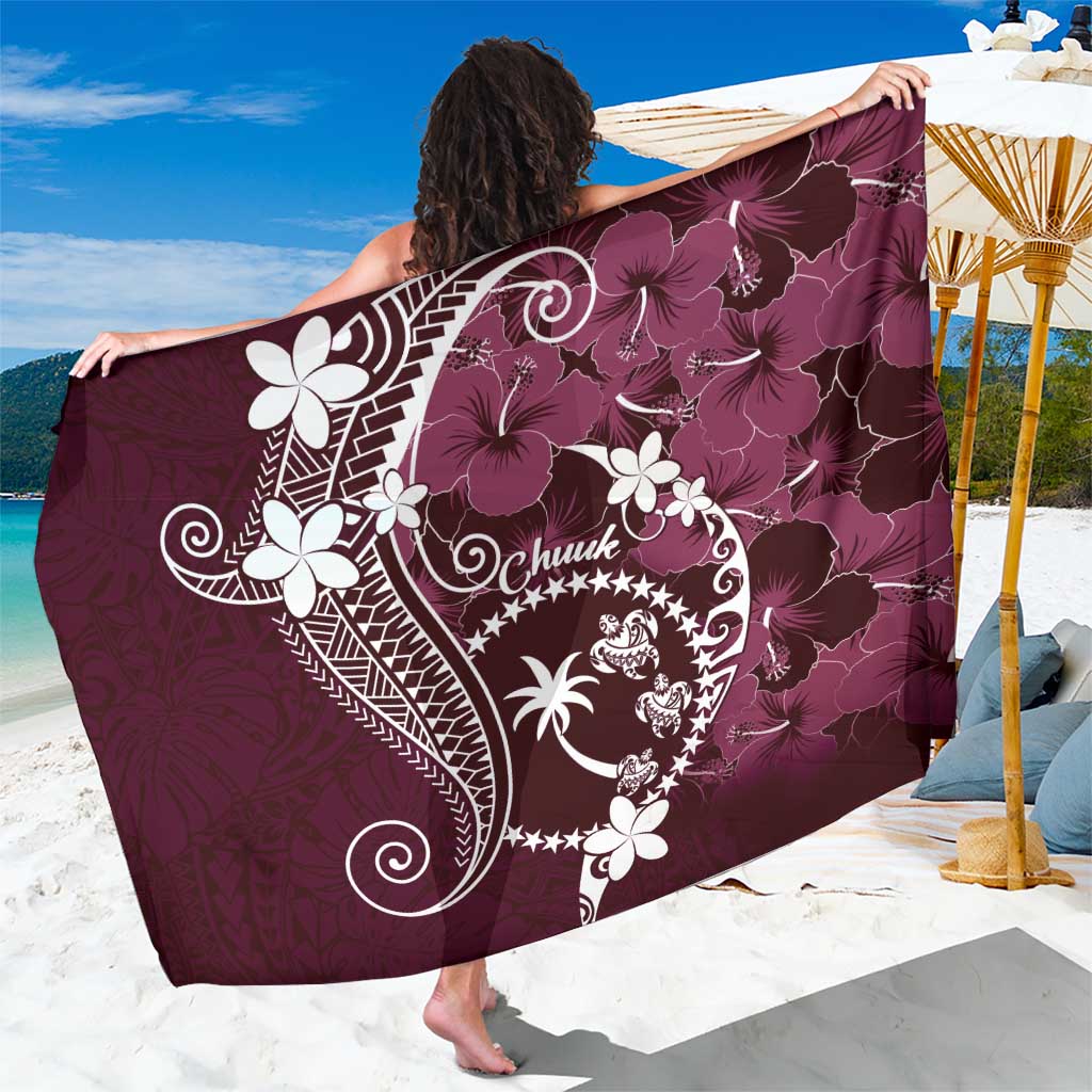 FSM Chuuk Sarong Turtle Tropical Flowers Polynesian - Pink LT14 One Size 44 x 66 inches Pink - Polynesian Pride