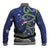 Personalized New Zealand Pukeko Christmas Baseball Jacket Meri Kirihimete Taniko Ponga Koru Blue - Polynesian Pride