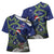Personalized New Zealand Pukeko Christmas Cross Shoulder Shirt Meri Kirihimete Taniko Ponga Koru Blue - Polynesian Pride