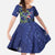 Personalized New Zealand Pukeko Christmas Family Matching Long Sleeve Bodycon Dress and Hawaiian Shirt Meri Kirihimete Taniko Ponga Koru Blue - Polynesian Pride
