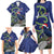 Personalized New Zealand Pukeko Christmas Family Matching Long Sleeve Bodycon Dress and Hawaiian Shirt Meri Kirihimete Taniko Ponga Koru Blue - Polynesian Pride