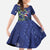Personalized New Zealand Pukeko Christmas Family Matching Off The Shoulder Long Sleeve Dress and Hawaiian Shirt Meri Kirihimete Taniko Ponga Koru Blue - Polynesian Pride