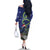 Personalized New Zealand Pukeko Christmas Family Matching Off The Shoulder Long Sleeve Dress and Hawaiian Shirt Meri Kirihimete Taniko Ponga Koru Blue - Polynesian Pride