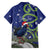 Personalized New Zealand Pukeko Christmas Hawaiian Shirt Meri Kirihimete Taniko Ponga Koru Blue - Polynesian Pride