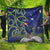 Personalized New Zealand Pukeko Christmas Quilt Meri Kirihimete Taniko Ponga Koru Blue - Polynesian Pride
