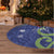 Personalized New Zealand Pukeko Christmas Tree Skirt Meri Kirihimete Taniko Ponga Koru Blue - Polynesian Pride