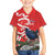 Personalized New Zealand Pukeko Christmas Family Matching Off Shoulder Short Dress and Hawaiian Shirt Meri Kirihimete Taniko Ponga Koru Red - Polynesian Pride