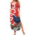 Personalized New Zealand Pukeko Christmas Family Matching Summer Maxi Dress and Hawaiian Shirt Meri Kirihimete Taniko Ponga Koru Red - Polynesian Pride