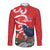 Personalized New Zealand Pukeko Christmas Long Sleeve Button Shirt Meri Kirihimete Taniko Ponga Koru Red - Polynesian Pride