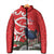 Personalized New Zealand Pukeko Christmas Padded Jacket Meri Kirihimete Taniko Ponga Koru Red - Polynesian Pride